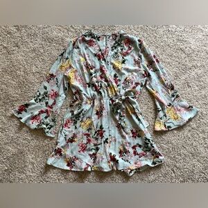 Women’s long sleeve floral romper | Size L